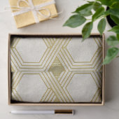 Luxurious Gold Hexagon Pattern - Marble Texture Seidenpapier (Geschenk)