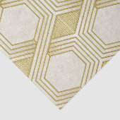Luxurious Gold Hexagon Pattern - Marble Texture Seidenpapier (Detail)