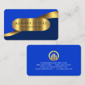 Luxurious Gold Wave Layers Boutique Visitenkarte (Vorne/Hinten)