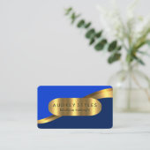 Luxurious Gold Wave Layers Boutique Visitenkarte (Stehend Vorderseite)