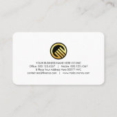 Luxurious Gold Wave Layers CEO Visitenkarte (Rückseite)