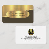 Luxurious Gold Wave Layers Chauffeur Visitenkarte (Vorne/Hinten)