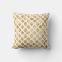 Luxurious, Gold White Lattice Pattern, Crisscross