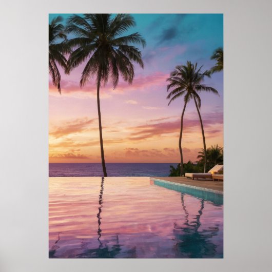 Luxurious Golden Hour Wall Art - Ocean View Infini Poster (Vorne)