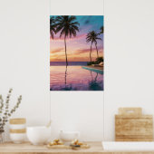 Luxurious Golden Hour Wall Art - Ocean View Infini Poster (Küche)