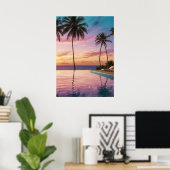 Luxurious Golden Hour Wall Art - Ocean View Infini Poster (Heimbüro)