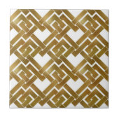 Luxurious Golden Interlocking Geometric Seamless P Fliese (Vorderseite)