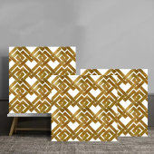 Luxurious Golden Interlocking Geometric Seamless P Fliese