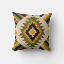 Luxurious Green Kilim Lumbar Pillow for Any Room Kissen