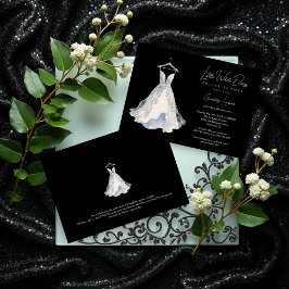 Luxurious Little White Dress Glitter Bridal Shower Einladung