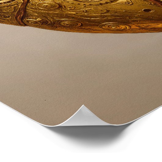 Luxurious Metallic Texture: Polished Brass Poster (Ecke)