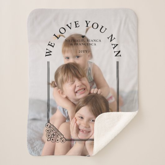 Luxurious Ornamental Dome Arch Effect Custom Photo Sherpadecke (Vorderseite)