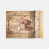 Luxurious Ornamental Dome Arch Photo I Love Mom Fleecedecke (Vorderseite (Horizontal))