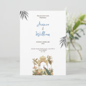 luxurious peacock palace wedding invitation einladung (Stehend Vorderseite)