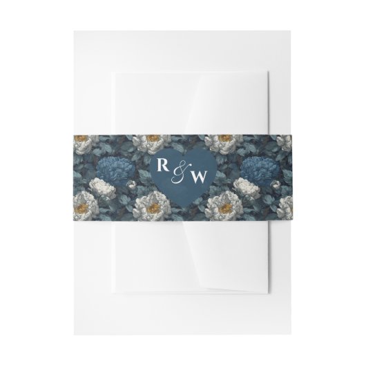 Luxurious Peonies Petal Spring Wedding Einladungsbanderole (Vorderseite Beispiel)