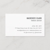 Luxurious Pinstripe Dark Green & White Visitenkarte (Rückseite)