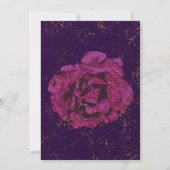 Luxurious Plum Purple Gold Foil Wedding Invitation Einladung (Rückseite)