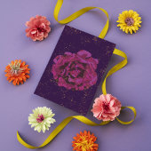 Luxurious Plum Purple Gold Foil Wedding Invitation Einladung