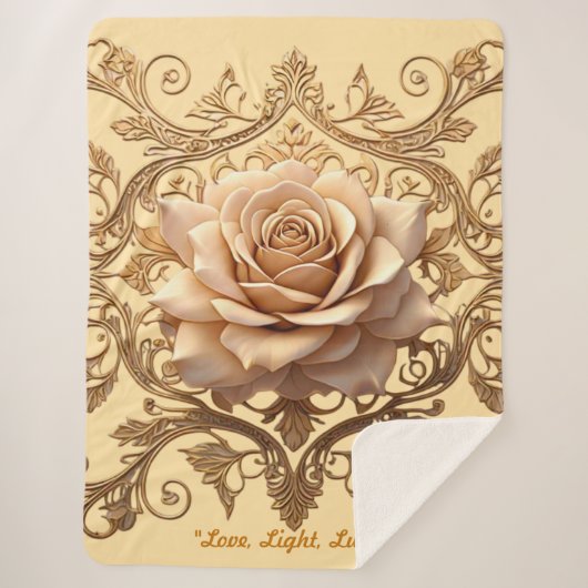 "Luxurious Rose Sparkle" Sherpadecke (Vorderseite)