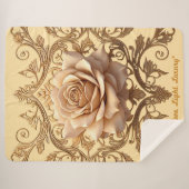 "Luxurious Rose Sparkle" Sherpadecke (Vorderseite (Horizontal))