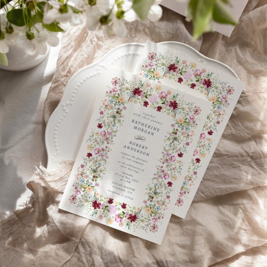 Luxurious Spring Garden Wedding Invitation Einladung