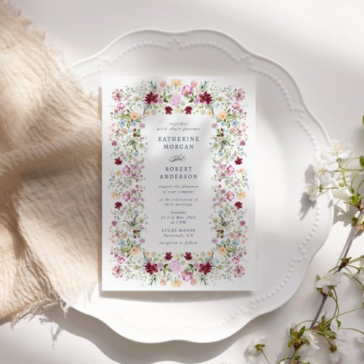 Luxurious Spring Garden Wedding Invitation Einladung