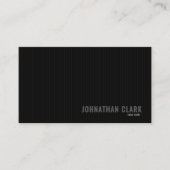 Luxurious Striped All-Black  Business Card Visitenkarte (Vorderseite)