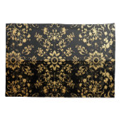 Luxurious style Pillow case black yellow pattern Kissenbezug (Rückseite-Links)