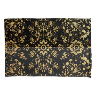 Luxurious style Pillow case black yellow pattern Kissenbezug