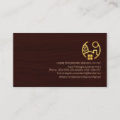 Luxurious Wood Grain Carpenter Handyman Visitenkarte (Rückseite)