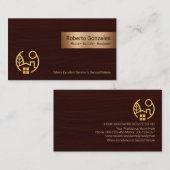 Luxurious Wood Grain Carpenter Handyman Visitenkarte (Vorne/Hinten)
