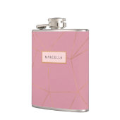 Luxuririsches geometrisches Gold Flachmann (Links)