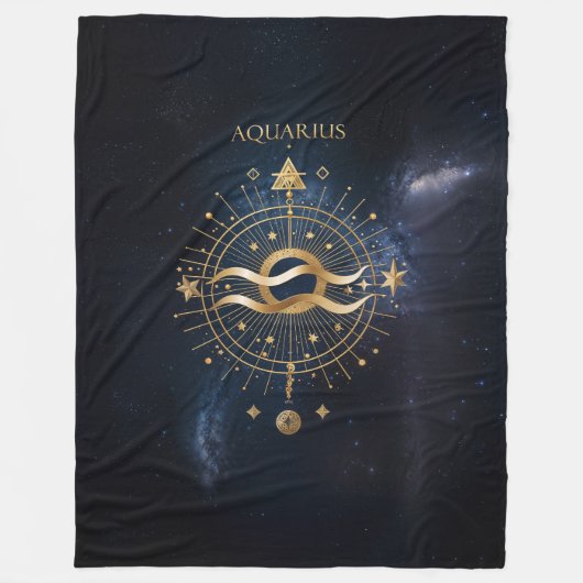 Luxurius Aquarius Zodiac Fleecedecke (Vorderseite)