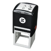 Luxurius Elegant Monogram Botanische Hochzeit Permastempel (Produkt)