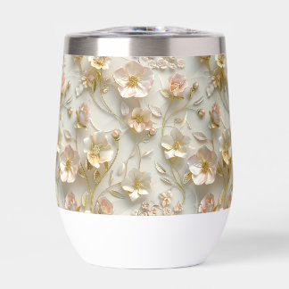 Luxury 3D Embossed Floral Gold Foil Elegant