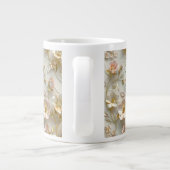 Luxury 3D Embossed Floral Gold Foil Elegant  Jumbo-Tasse (Rückseite)