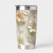 Luxury 3D Embossed Floral Gold Foil Elegant Thermobecher (Rechts)