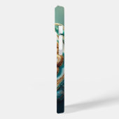 Luxury 3D Geode Sliced Agate Teal and Gold Druzy C Case-Mate iPhone Hülle (Rückseite / Links)