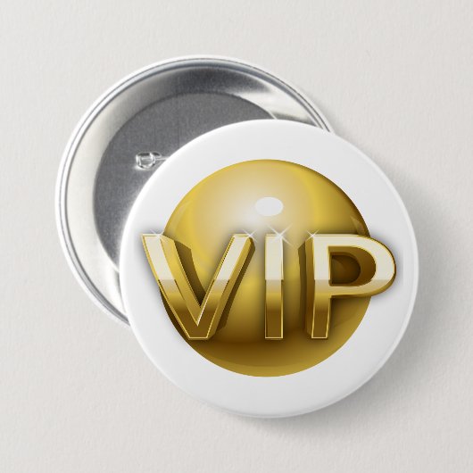 Luxury 3D Gold VIP Emblem Button (Vorne & Hinten)