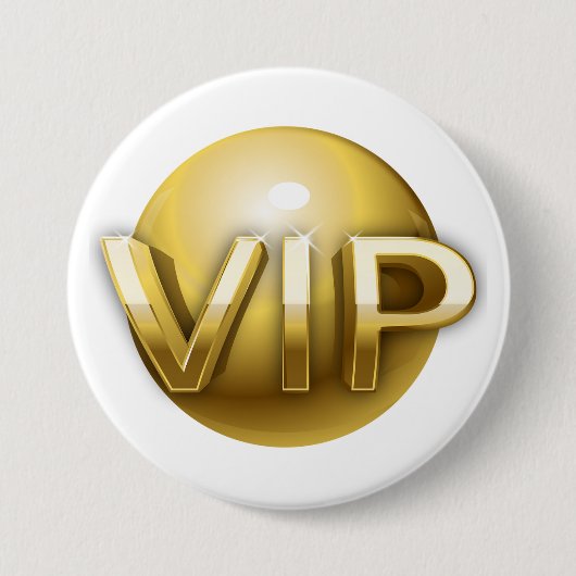 Luxury 3D Gold VIP Emblem Button (Vorderseite)
