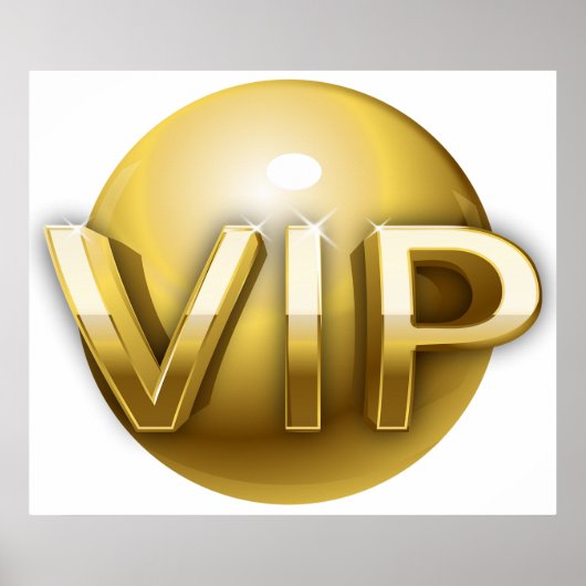 Luxury 3D Gold VIP Emblem Poster (Vorne)