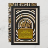 Luxury 3D Layered Gold VIP Event Invitation Einladung (Vorne/Hinten)