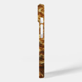 Luxury 3D Liquid Gold Waves and Metallic Pearls Ab Case-Mate iPhone Hülle (Rückseite / Links)