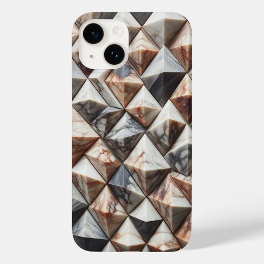 Luxury 3D Marble Geometric Phone Case - Elegant  (Rückseite)