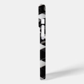 Luxury 3D Metallic Cube Phone Case Silver & Black (Rückseite / Links)