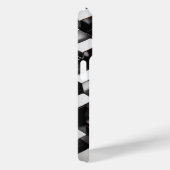 Luxury 3D Metallic Cube Phone Case Silver & Black (Rückseite / Rechts)