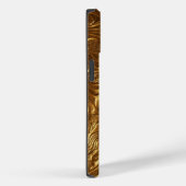Luxury 3D Metallic Liquid Gold Texture iPhone Case (Rückseite / Rechts)