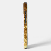 Luxury 3D Metallic Liquid Gold Texture iPhone Case (Rückseite / Links)