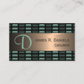 Luxury Abstract Black Green Red Copper Metallic Visitenkarte (Vorderseite)