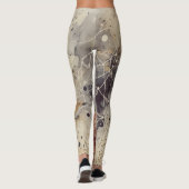 Luxury,Abstract Gold Black Brown Beige Leggings (Rückseite)